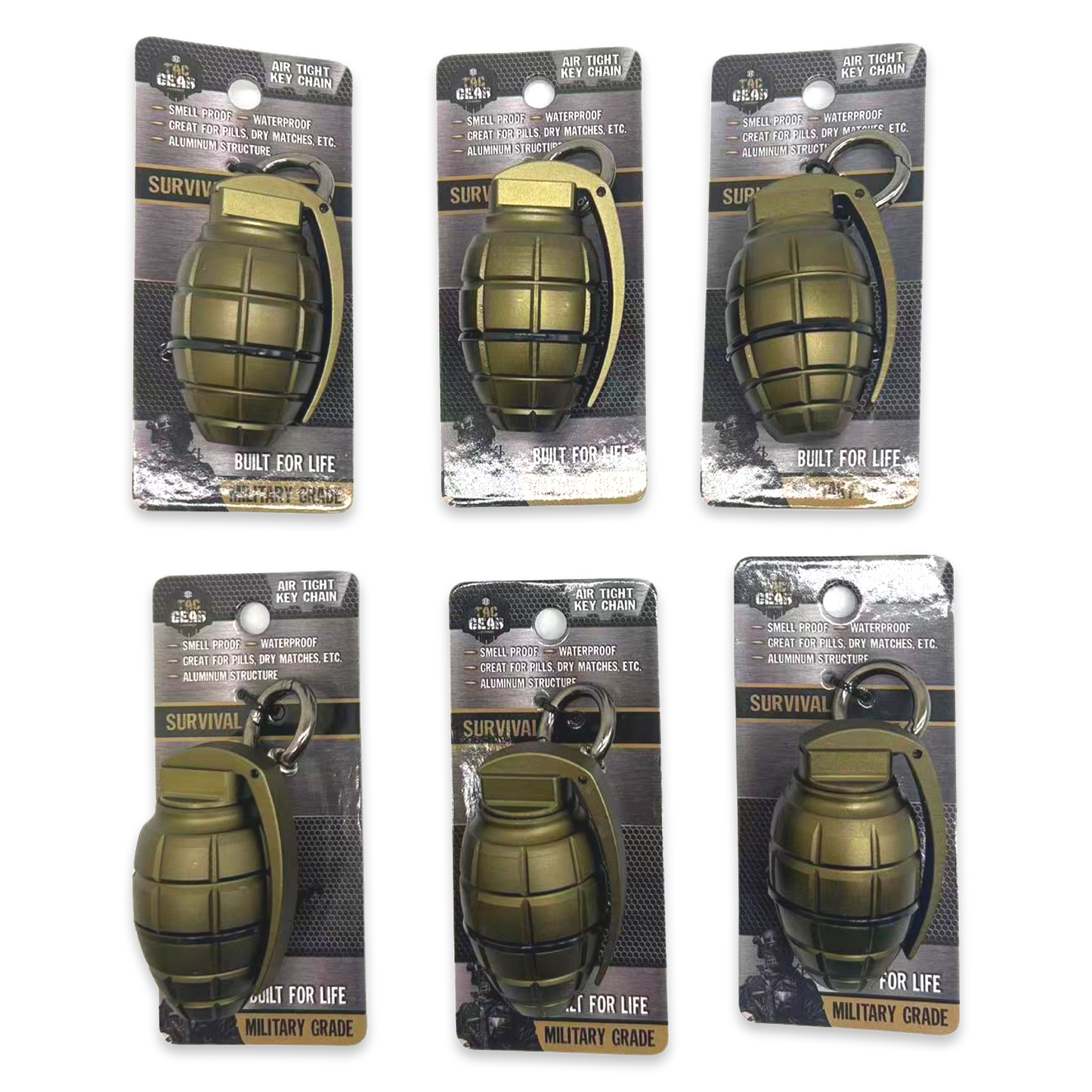 Grenade Storage Key Chain - 6 Piece Display