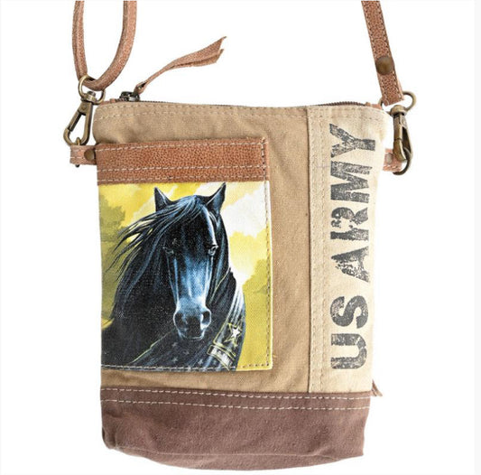 ARMY HORSE CROSSBODY HANDBAG