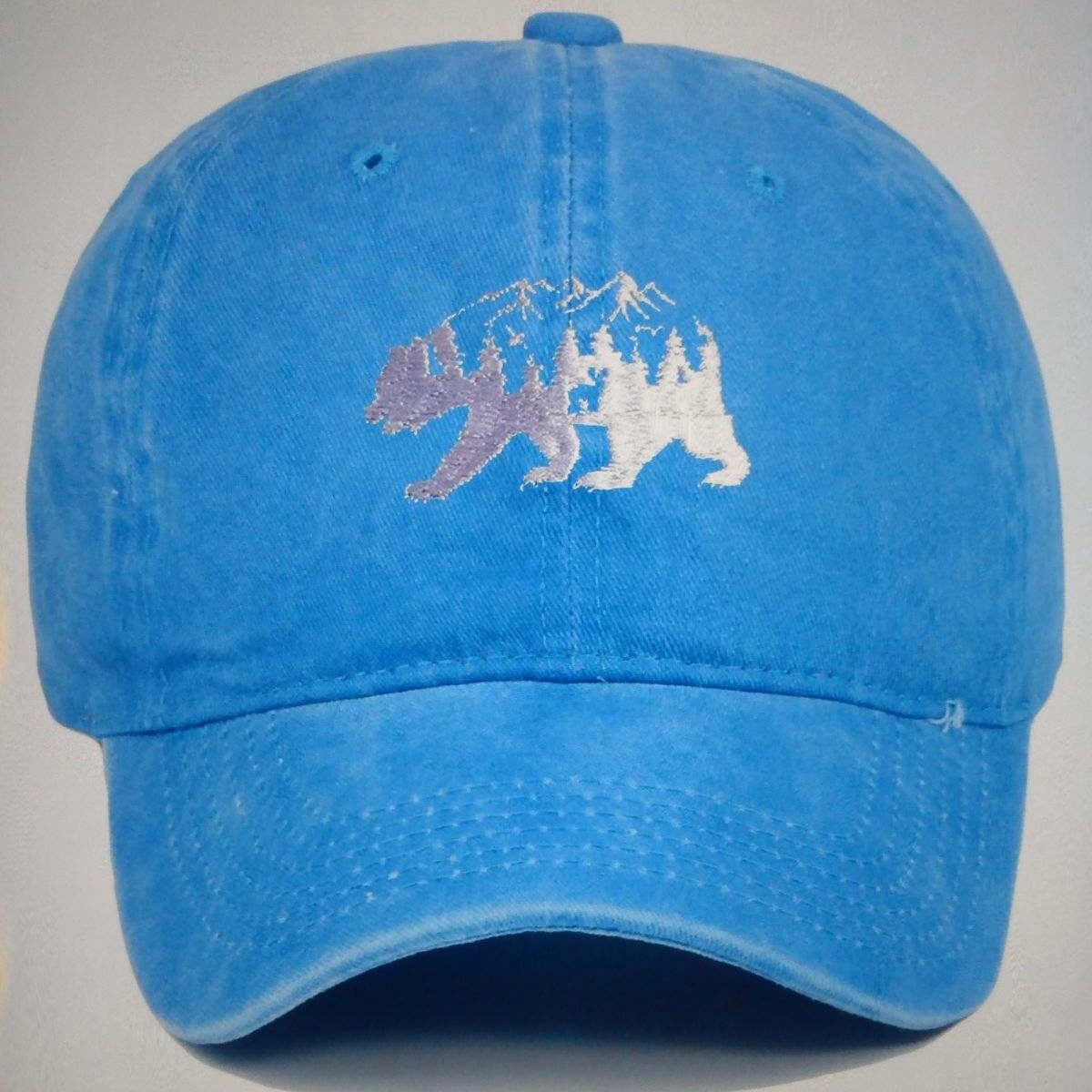 BEAR & MOUNTAIN SCENE BASEBALL DAD HAT