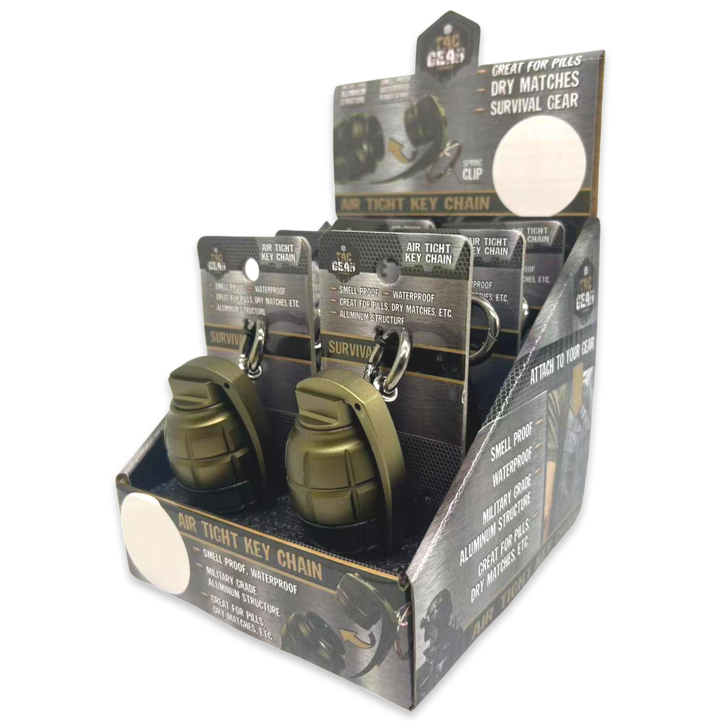 Grenade Storage Key Chain - 6 Piece Display