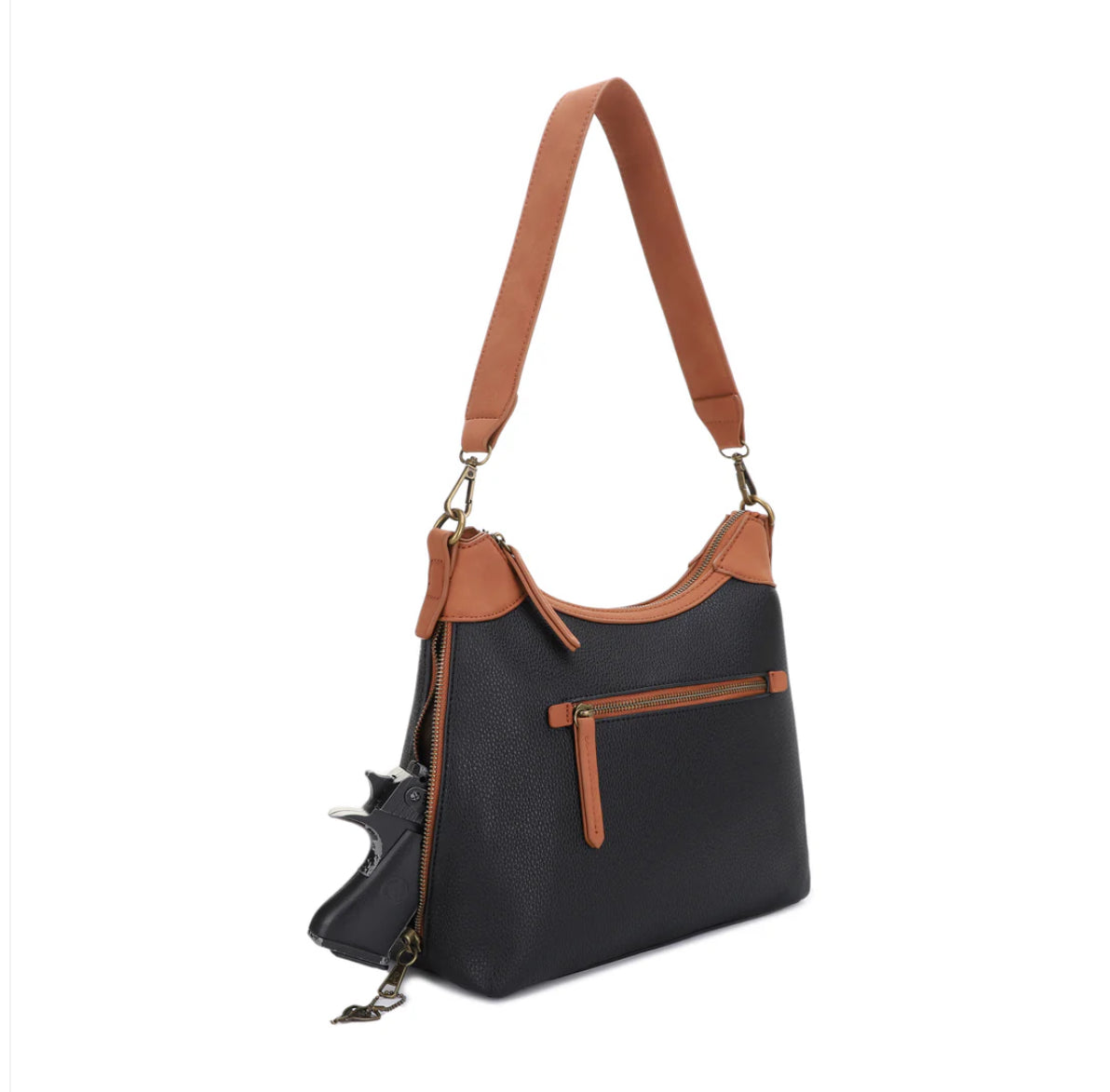 Remington Lexington Hobo Concealed Carry Hobo with Lock and Key by JESSIE JAMES HANDBAGS