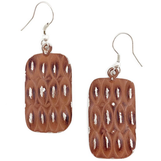 ARTISAN CRAFTED BRASS PATINA EARRINGS by ANJU JEWELRY®