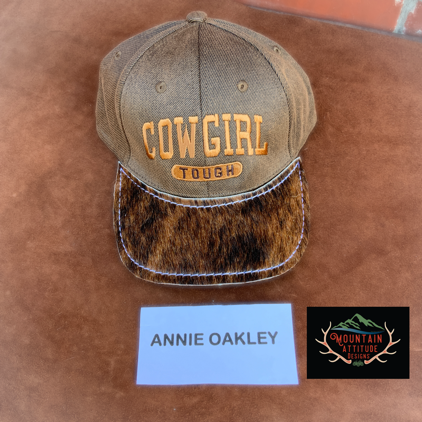 COWGIRL TOUGH HAT COLLECTION - COWHIDE/EMBOSSED LEATHER BRIMS WESTERN WEAR