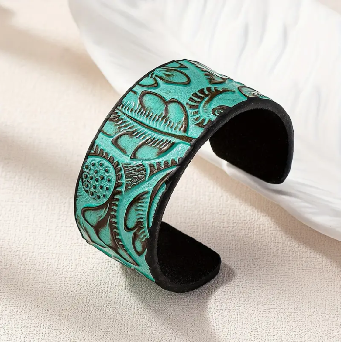 WESTERN BOHO PU LEATHER BANGLE BRACELET