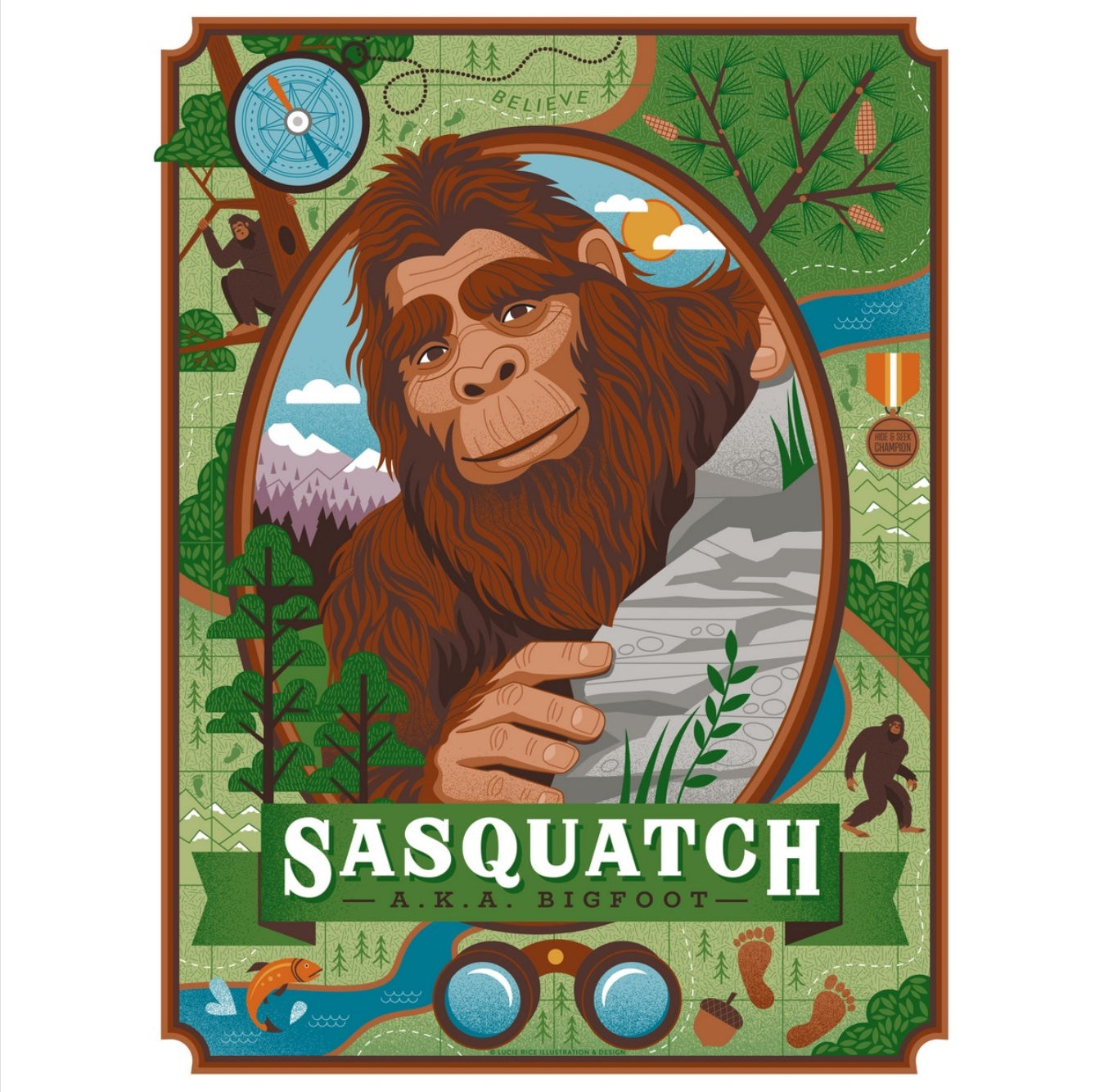 SASQUATCH 500-PIECE JIGSAW PUZZLE by TRUE SOUTH PUZZLE CO.®