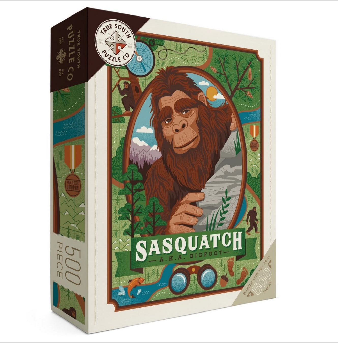 SASQUATCH 500-PIECE JIGSAW PUZZLE by TRUE SOUTH PUZZLE CO.®