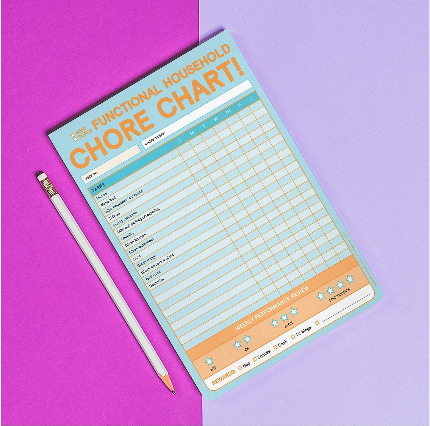 CHORE CHART IG & STICKY NOTEPADS - FUN - FAMILY