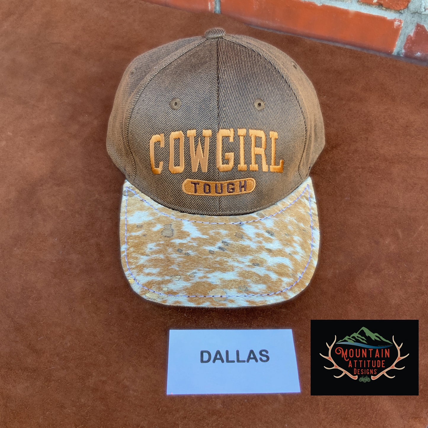 COWGIRL TOUGH HAT COLLECTION - COWHIDE/EMBOSSED LEATHER BRIMS WESTERN WEAR