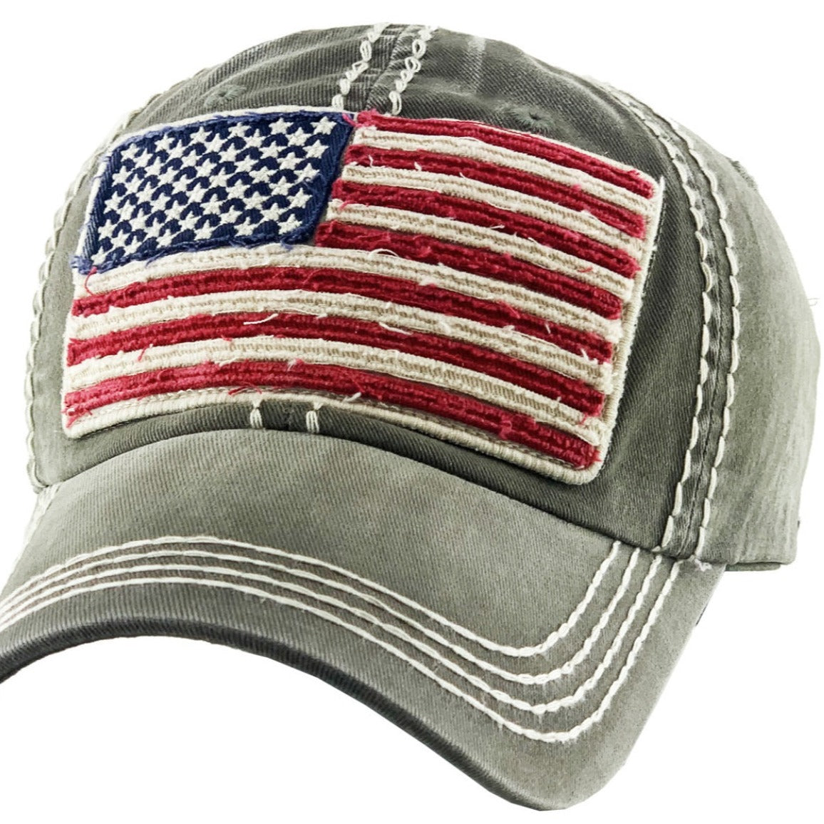 USA FLAG VINTAGE BASEBALL HAT