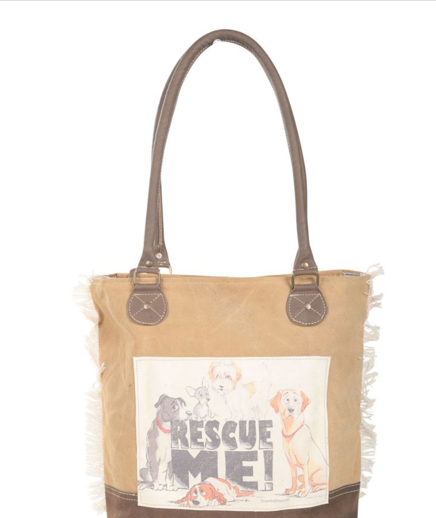 RESCUE ME TWO TONE CANVAS TOTE