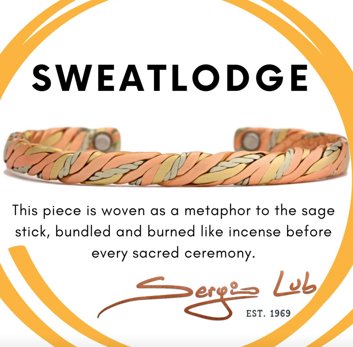 SWEATLODGE by SERGIO LUB® - Copper Bracelet - Style #315