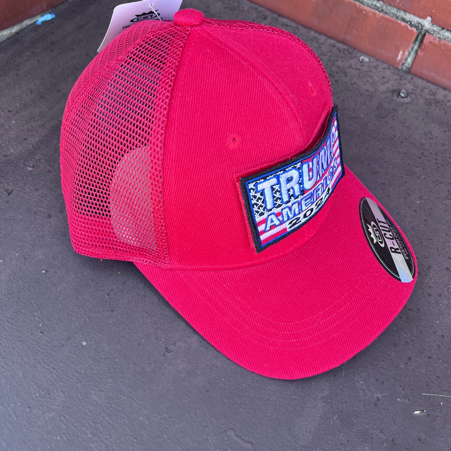 USA PATCH HAT WITH TRUMP 2024 PATCH