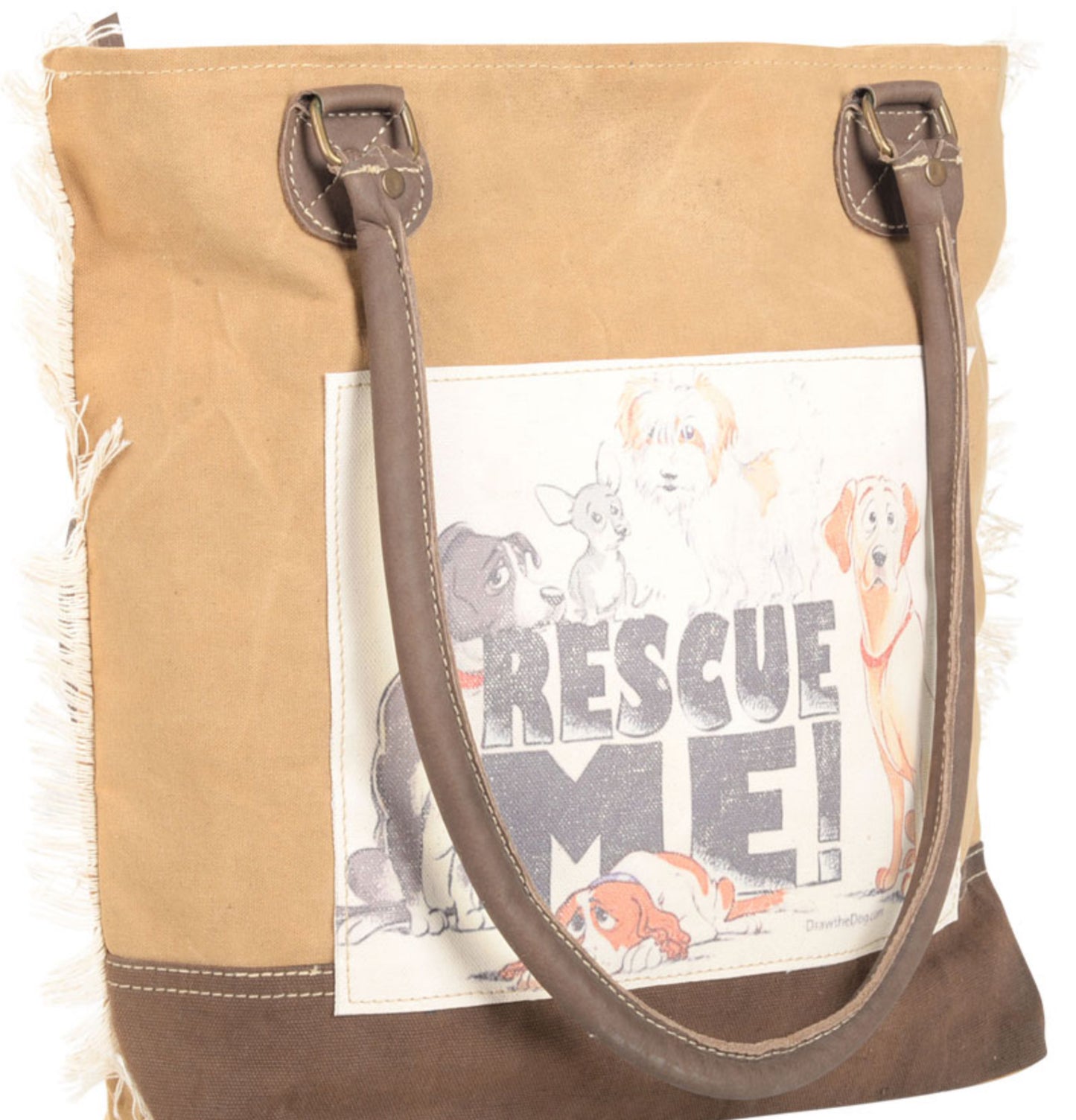 RESCUE ME TWO TONE CANVAS TOTE