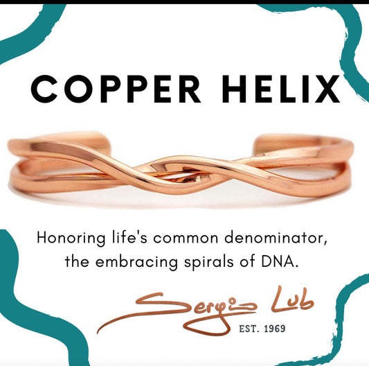 HANDCRAFTED COPPER HELIX BY SERGIO LUB® - Copper Bracelet - Style #479