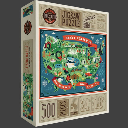 HOLIDAYS ACROSS AMERICA 500-PIECE JIGSAW PUZZLE by TRUE SOUTH PUZZLE CO.®