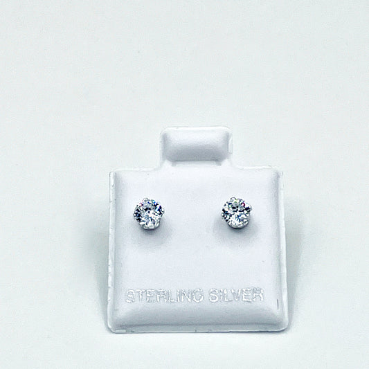 STERLING SILVER CZ STUD - SMALL