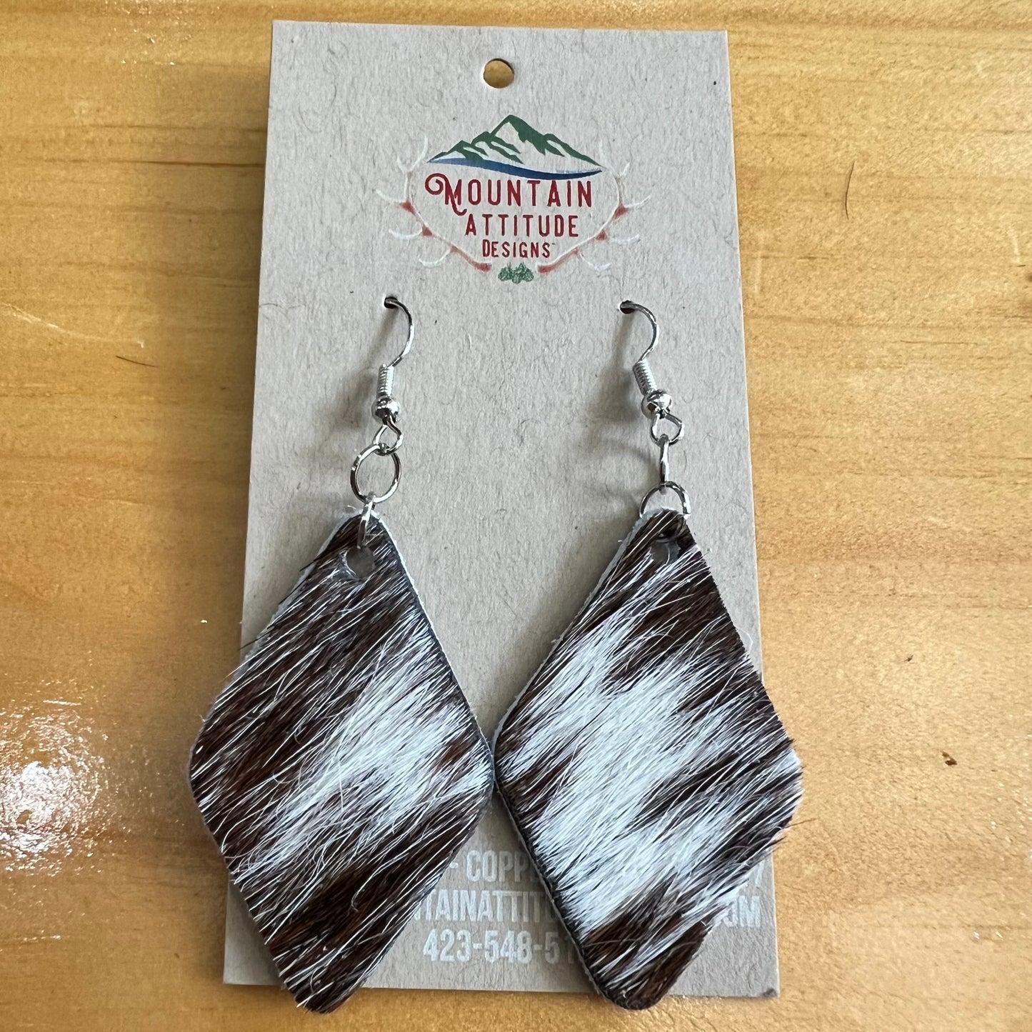 "LAINEY" HANDMADE LEATHER COWHIDE EARRINGS by MOUNTAIN ATTITUDE DESIGNS™