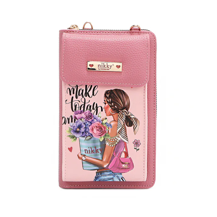 FLOWER DAY NIKKY PHONE/WALLET CROSSBODY BAG by NIKKY® BY NICOLE LEE®