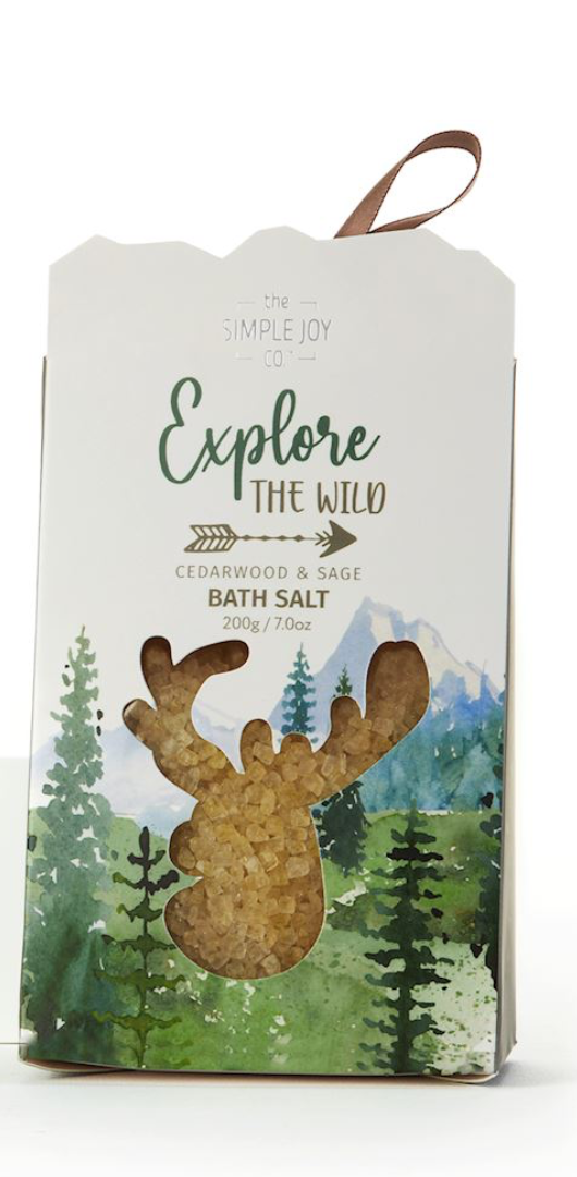 THE SIMPLE JOY CO.™ EXPLORE THE WILD CEDARWOOD & SAGE BATH SALT