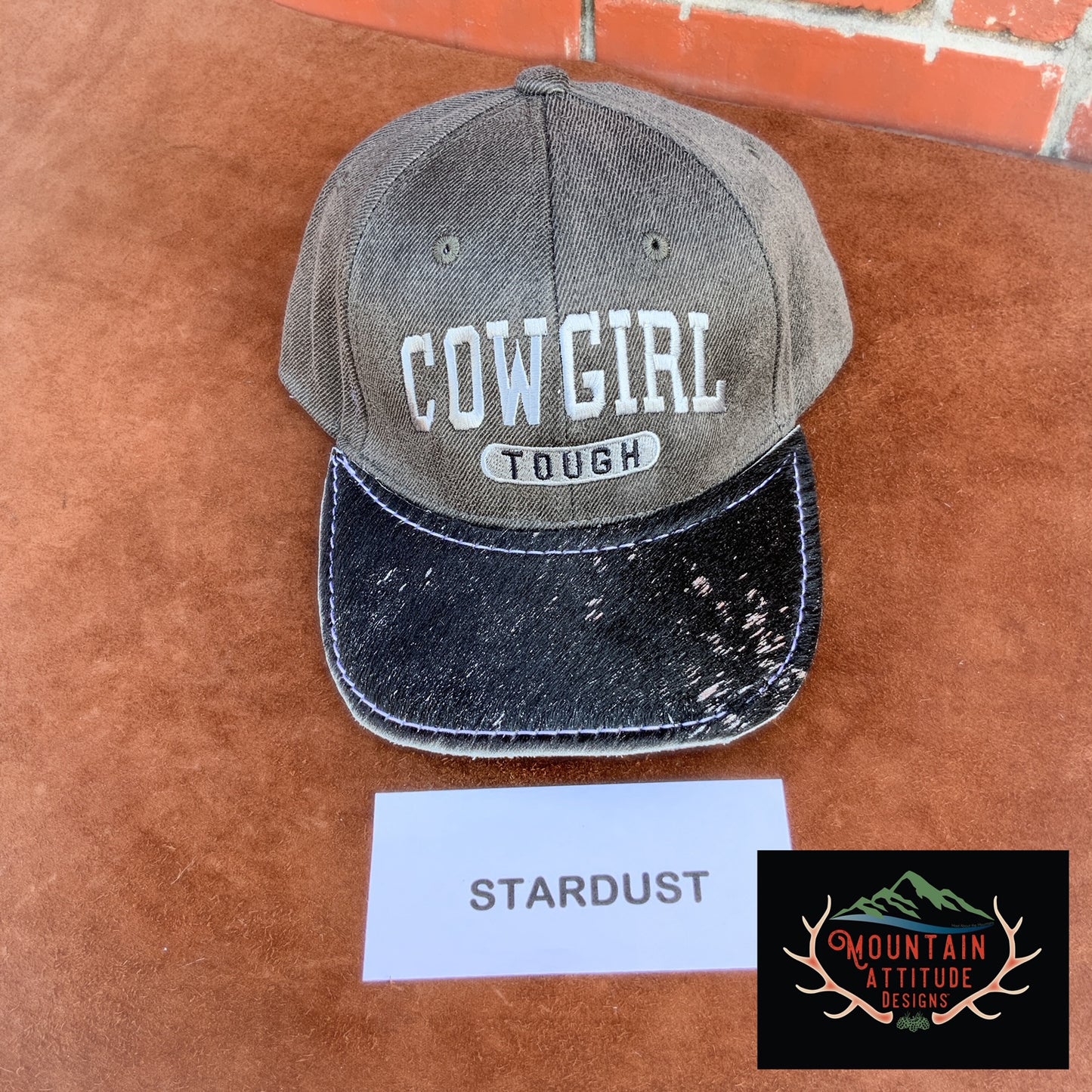 COWGIRL TOUGH HAT COLLECTION - COWHIDE/EMBOSSED LEATHER BRIMS WESTERN WEAR