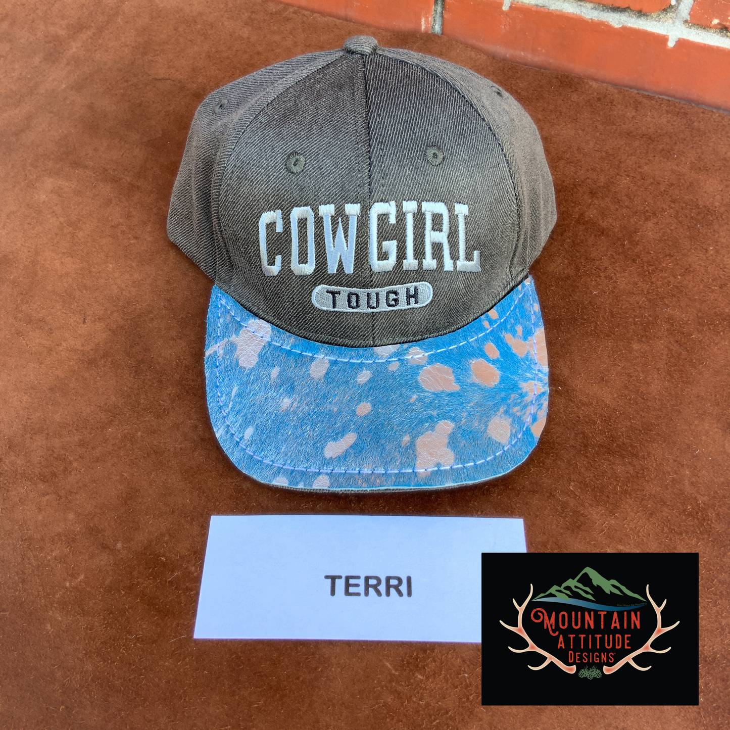 COWGIRL TOUGH HAT COLLECTION - COWHIDE/EMBOSSED LEATHER BRIMS WESTERN WEAR