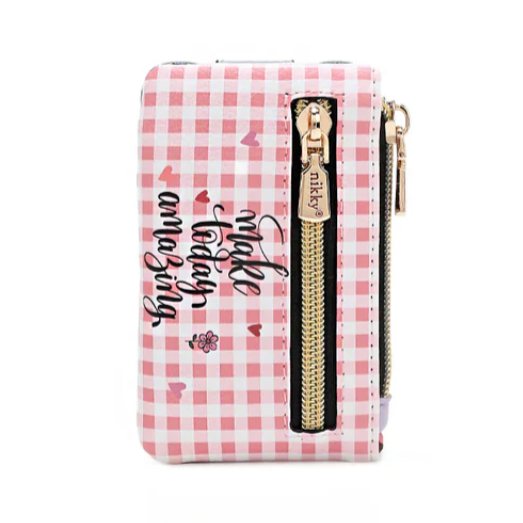 FLOWER DAY MINI ZIP & SNAP BUTTON CARD HOLDER by NIKKY®