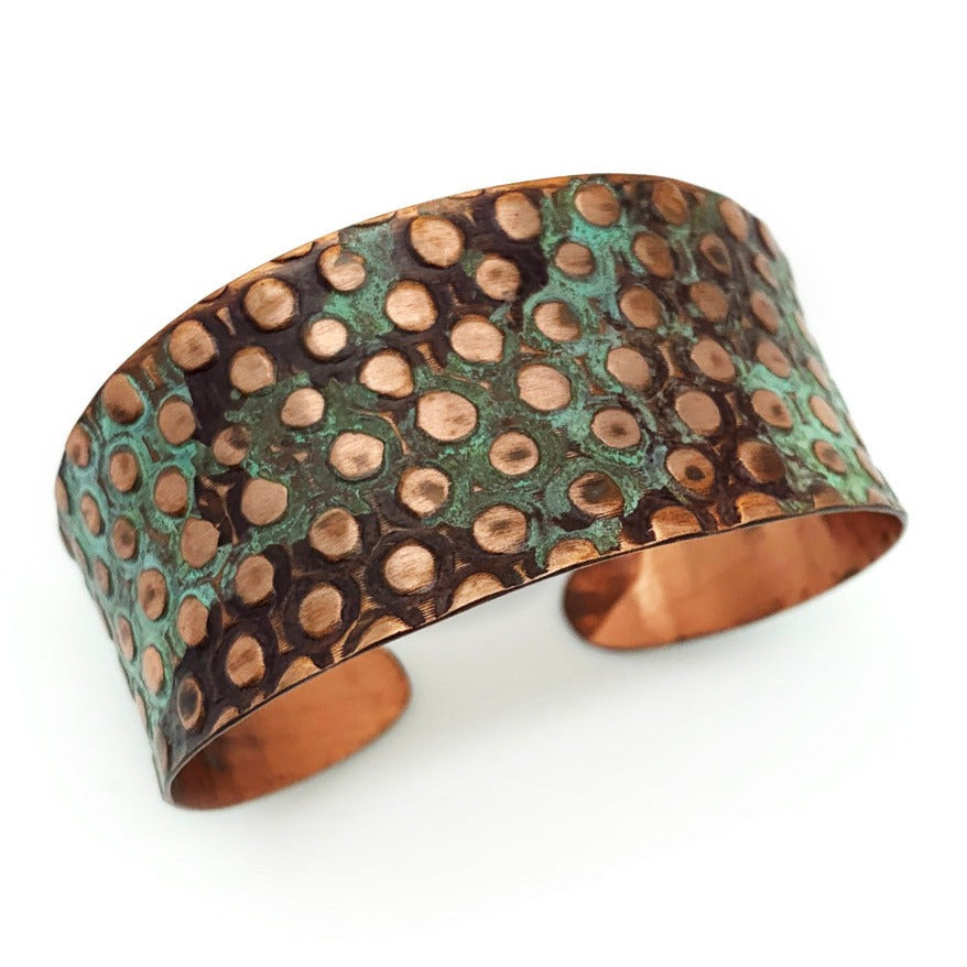 HANDCRAFTED COPPER PATINA CUFF