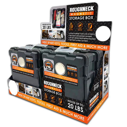 ROUGHNECK MAGNETIC STORAGE BOX- 4/DISPLAY