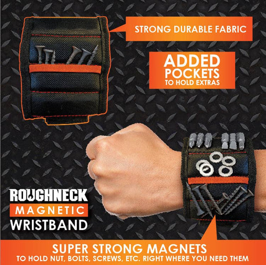 ROUGHNECK MAGNETIC WRISTBAND TOOL HOLDER 6 PER DISPLAY