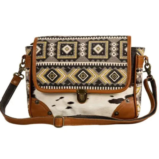 BISON RIDGE MESSENGER HAIR-ON BAG by MYRA BAG