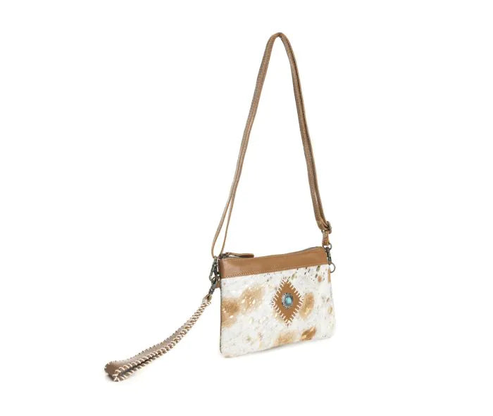 EYE OF THE GODDESS CROSSBODY BAG IN CARAMEL by MYRA BAG®