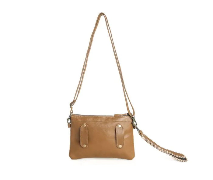 EYE OF THE GODDESS CROSSBODY BAG IN CARAMEL by MYRA BAG®