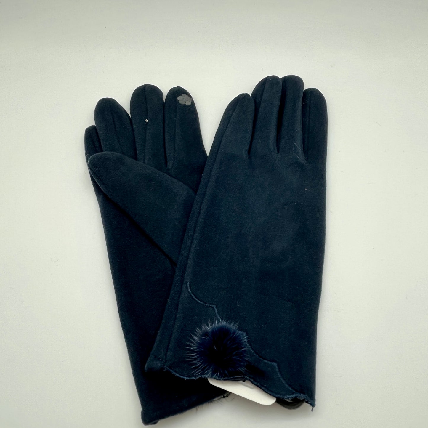 WOMEN'S TOUCH SCREEN WINTER GLOVES WITH SCALLOP EDGE & SMALL POIM