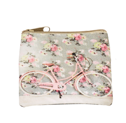 COIN PURSE - FLORAL BICYCLE