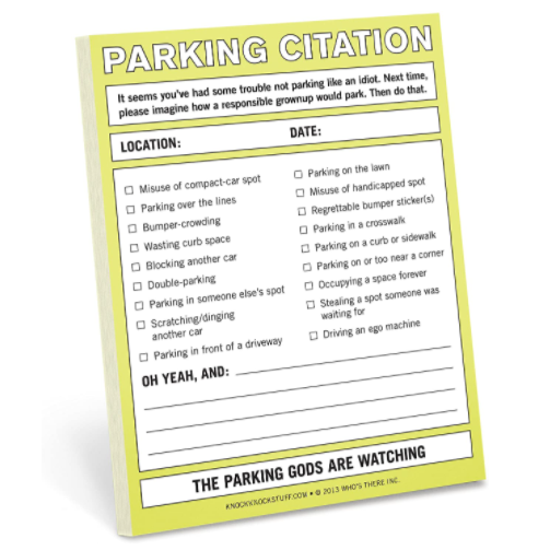 PARKING CITATION NIFTY NOTES