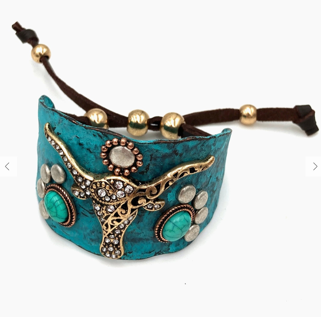 Longhorn Turquoise Western Bracelet Cuff